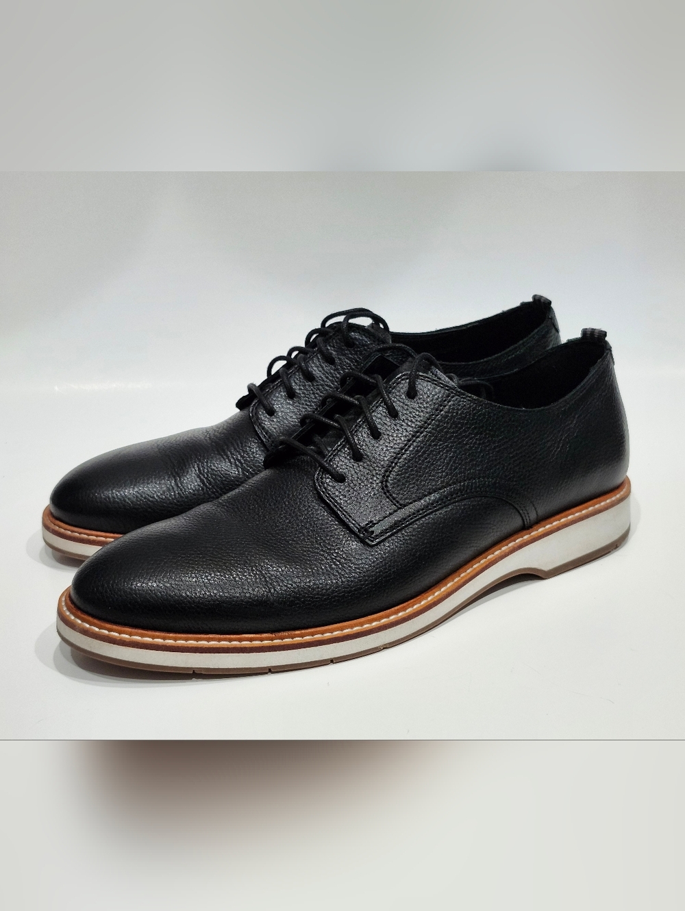 Cole Haan Men's Morse Grand Pebbled Leather Plain Toe Oxfords Size 11.5 US